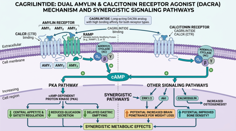 Dinamicas de Receptores In Vitro: Cagrilintida como Agonista Dual de Amilina y Calcitonina (DACRA)