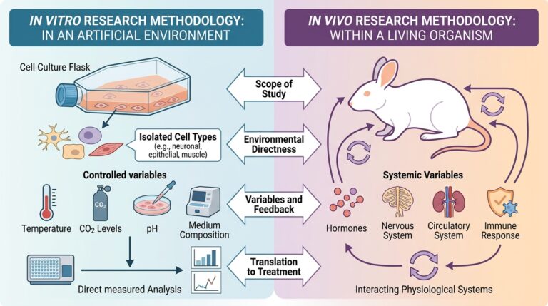 In Vitro vs In Vivo: Metodologias en Investigacion Preclinica de Peptidos