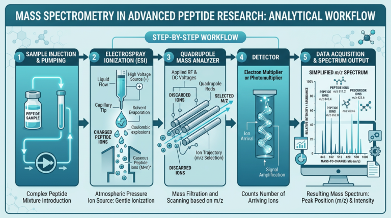 El Papel Critico de la Espectrometria de Masas en Investigacion de Peptidos In Vitro