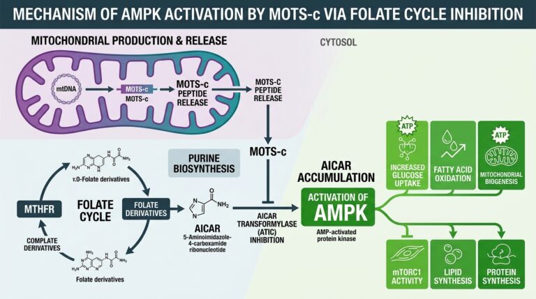 Investigacion In Vitro: MOTS-c y la Activacion Paradojica de AMPK via Inhibicion del Ciclo del Folato