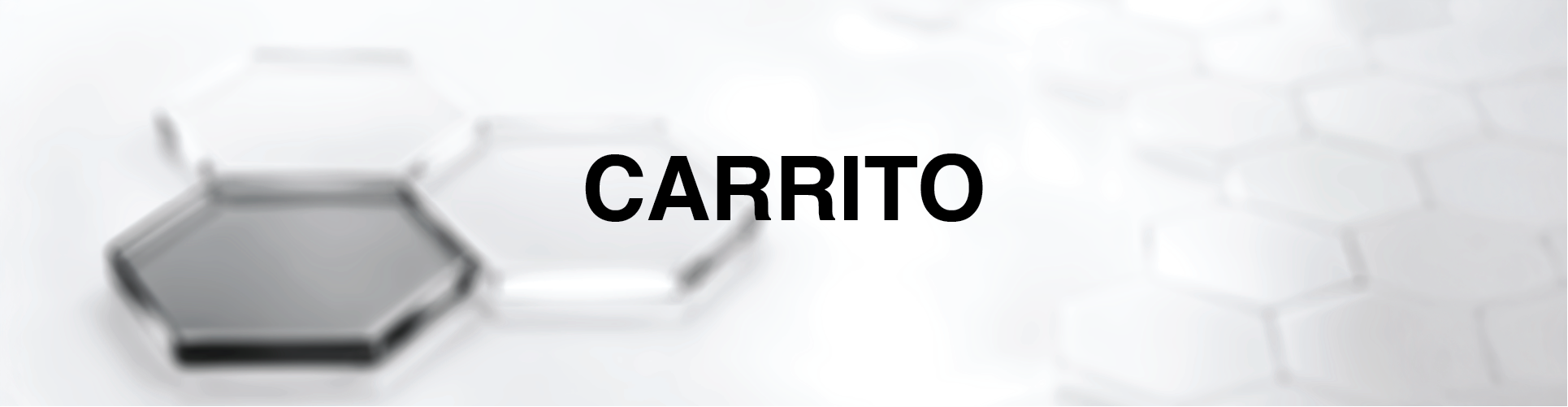 Banner de la página de carrito de CompraMas con marca hexagonal.