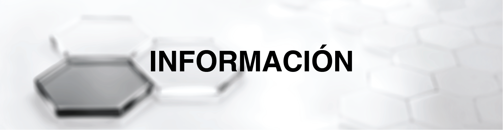 Banner de la página Acerca de CompraMas con marca hexagonal.